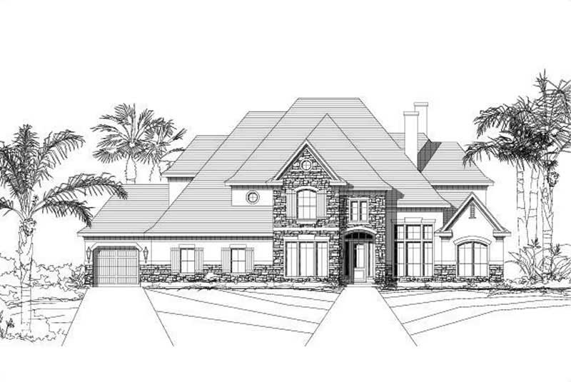 5-Bedroom, 5017 Sq Ft Country Home Plan - 156-1048 - Main Exterior