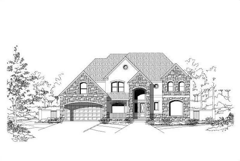 5-Bedroom, 5001 Sq Ft Country Home Plan - 156-1049 - Main Exterior