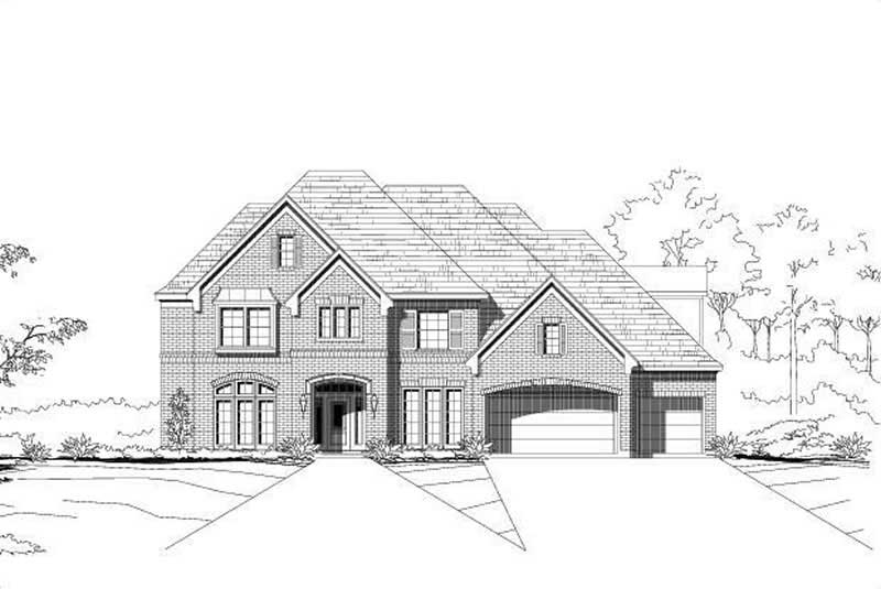 5-Bedroom, 4881 Sq Ft Luxury Home Plan - 156-1054 - Main Exterior