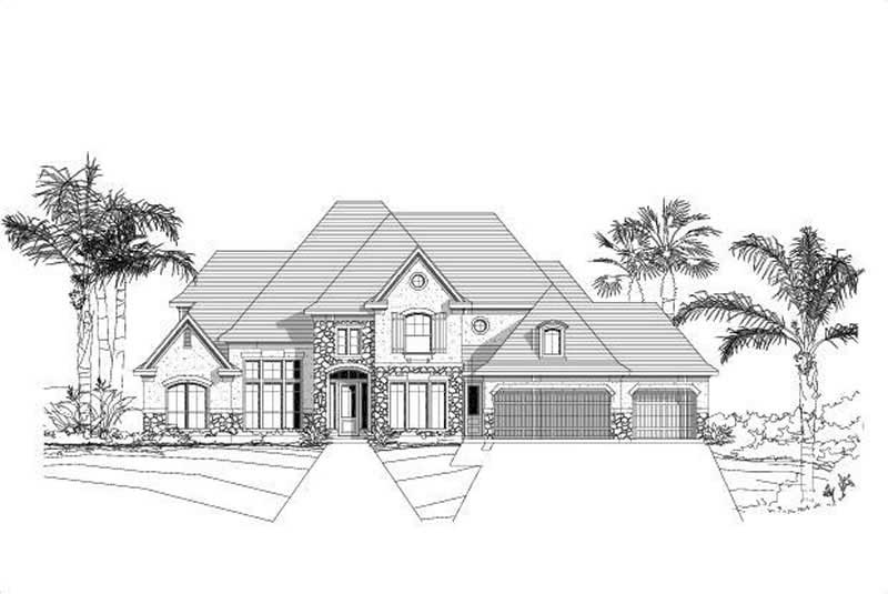 5-Bedroom, 4842 Sq Ft Luxury Home Plan - 156-1077 - Main Exterior
