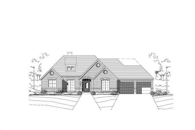 3-Bedroom, 2747 Sq Ft Ranch Home Plan - 156-1084 - Main Exterior