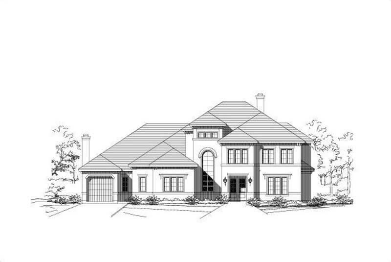 4-Bedroom, 4485 Sq Ft Mediterranean House Plan - 156-1090 - Front Exterior