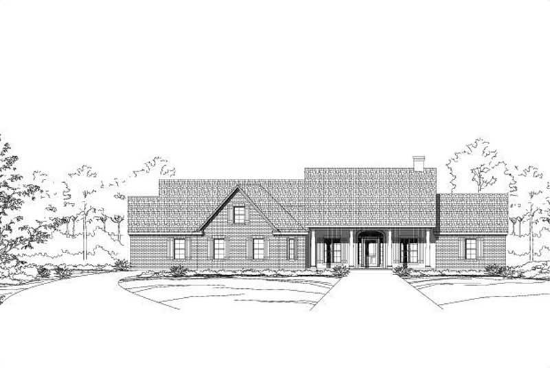 3-Bedroom, 3450 Sq Ft Luxury Home Plan - 156-1099 - Main Exterior