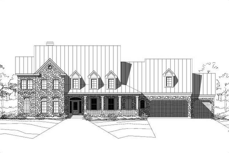5-Bedroom, 4751 Sq Ft Country Home Plan - 156-1105 - Main Exterior