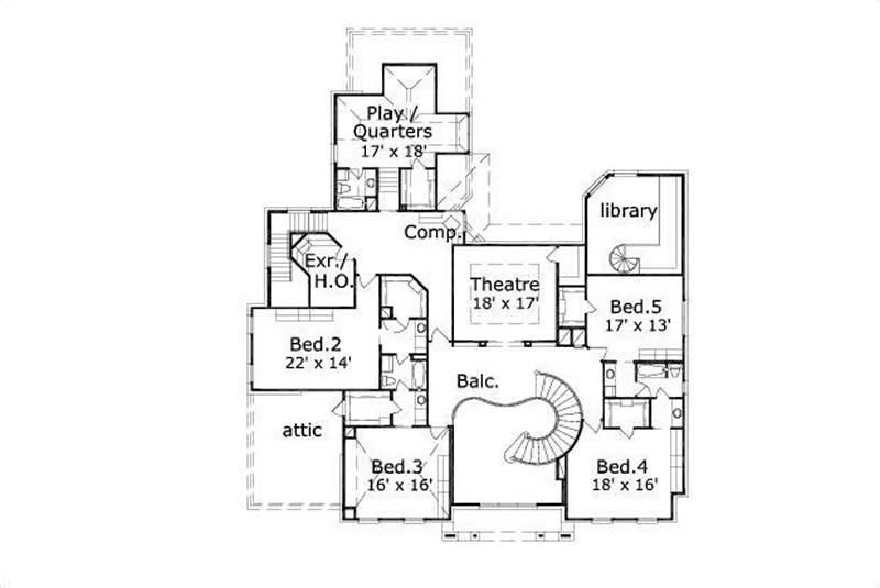 SECOND STORY FLOOR PLAN