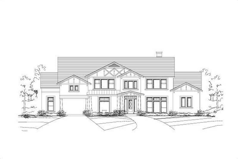 4-Bedroom, 4432 Sq Ft Craftsman House Plan - 156-1161 - Front Exterior