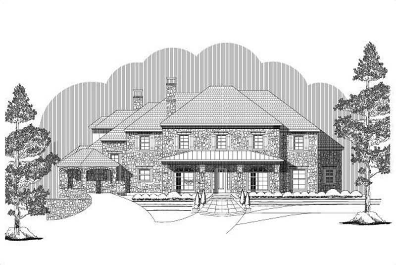 4-Bedroom, 7195 Sq Ft Luxury Home Plan - 156-1181 - Main Exterior