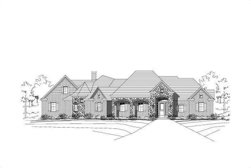 4-Bedroom, 3396 Sq Ft Luxury Home Plan - 156-1208 - Main Exterior