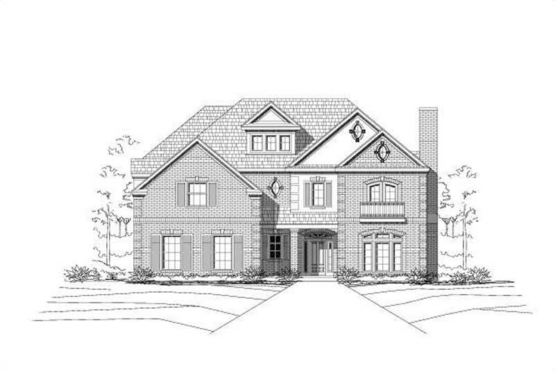 4-Bedroom, 4235 Sq Ft Luxury House Plan - 156-1215 - Front Exterior