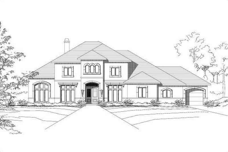 4-Bedroom, 4548 Sq Ft Mediterranean Home Plan - 156-1255 - Main Exterior