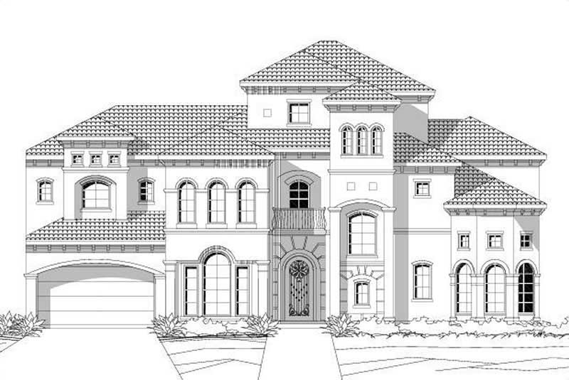 4-Bedroom, 4557 Sq Ft Mediterranean Home Plan - 156-1256 - Main Exterior