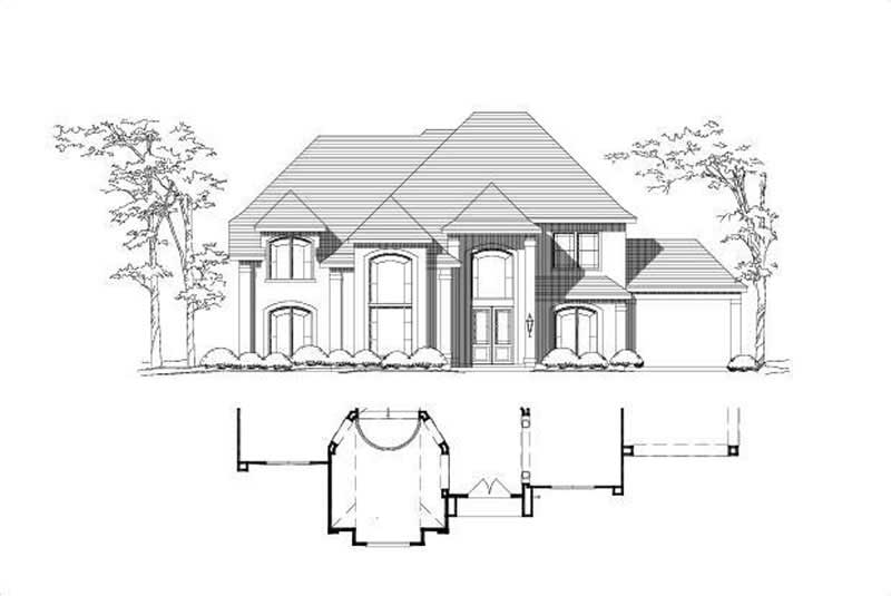 5-Bedroom, 4504 Sq Ft Luxury Home Plan - 156-1267 - Main Exterior