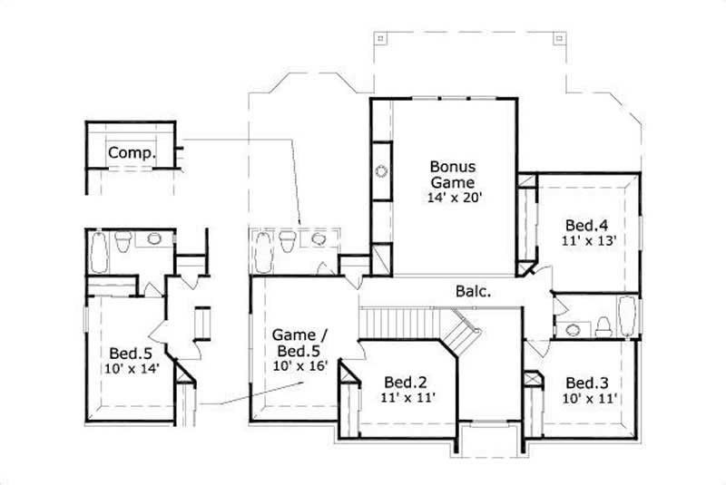 SECOND STORY FLOOR PLAN
