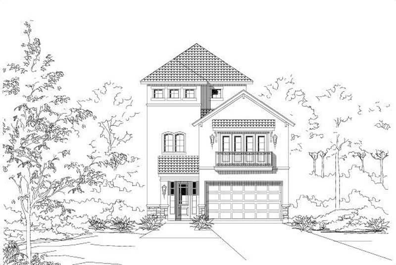 3-Bedroom, 3280 Sq Ft Mediterranean Home Plan - 156-1334 - Main Exterior