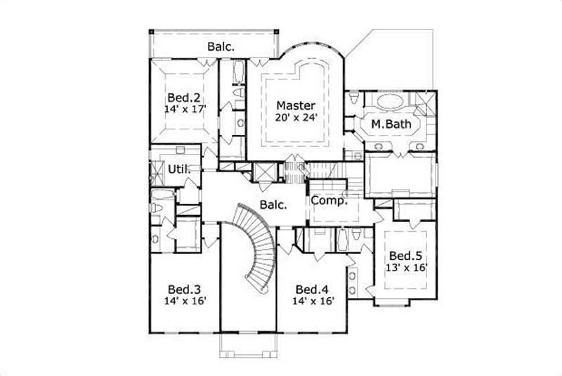 SECOND STORY FLOOR PLAN