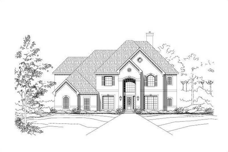 4-Bedroom, 4388 Sq Ft Luxury Home Plan - 156-1376 - Main Exterior