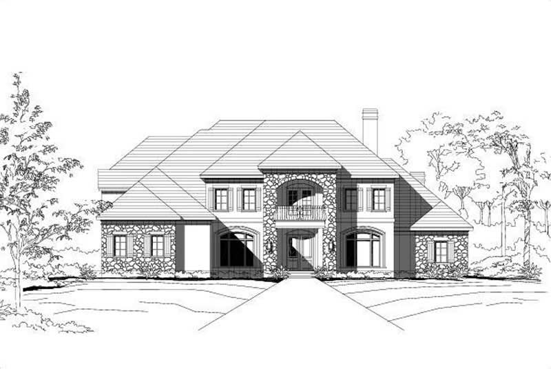 4-Bedroom, 4722 Sq Ft Country House Plan - 156-1387 - Front Exterior