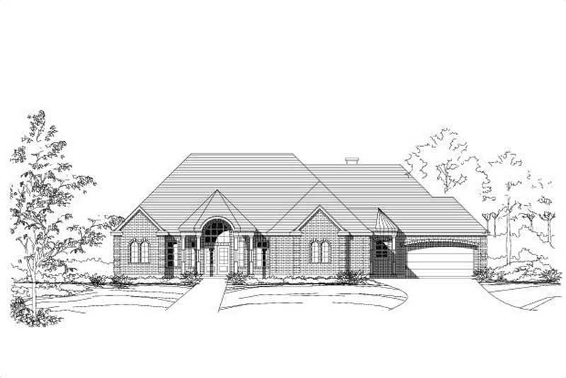 3-Bedroom, 3272 Sq Ft Ranch Home Plan - 156-1389 - Main Exterior