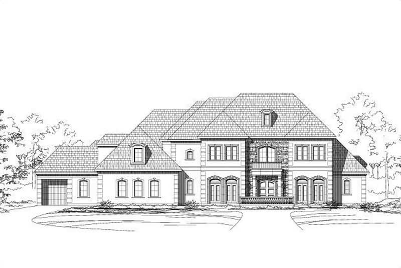 4-Bedroom, 7147 Sq Ft Luxury Home Plan - 156-1391 - Main Exterior