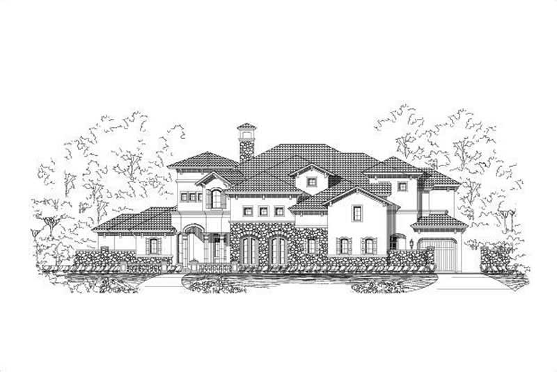 5-Bedroom, 5232 Sq Ft Luxury Home Plan - 156-1399 - Main Exterior