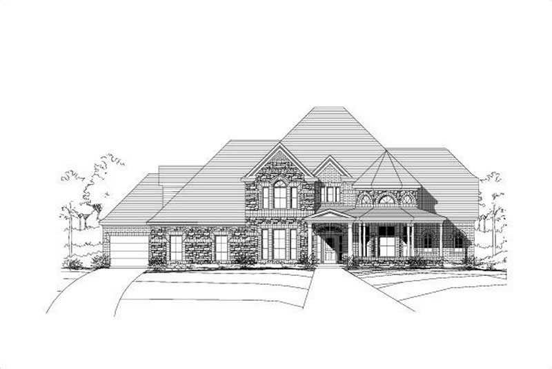 5-Bedroom, 5336 Sq Ft Luxury Home Plan - 156-1410 - Main Exterior