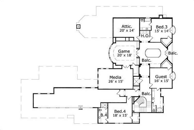 SECOND STORY FLOOR PLAN