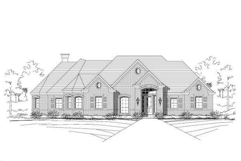 3-Bedroom, 2654 Sq Ft Ranch House Plan - 156-1436 - Front Exterior