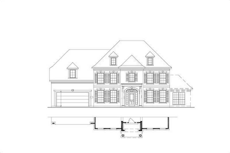 5-Bedroom, 4029 Sq Ft Luxury House Plan - 156-1442 - Front Exterior