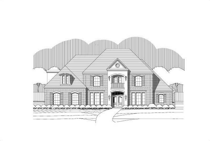 5-Bedroom, 5506 Sq Ft Luxury Home Plan - 156-1465 - Main Exterior