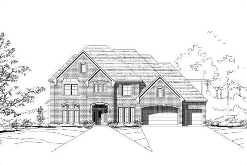 5-Bedroom, 5001 Sq Ft Luxury Home Plan - 156-1499 - Main Exterior