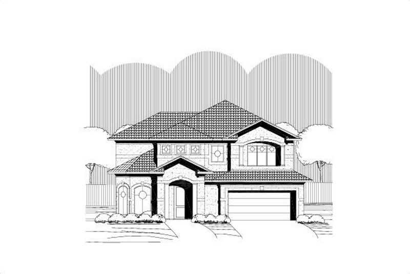 3-Bedroom, 3181 Sq Ft Mediterranean House Plan - 156-1510 - Front Exterior