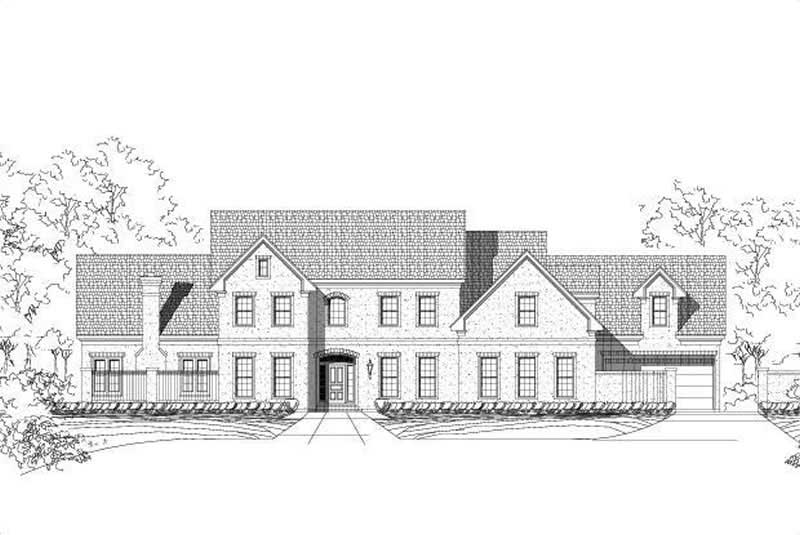 5-Bedroom, 5613 Sq Ft Luxury House Plan - 156-1528 - Front Exterior