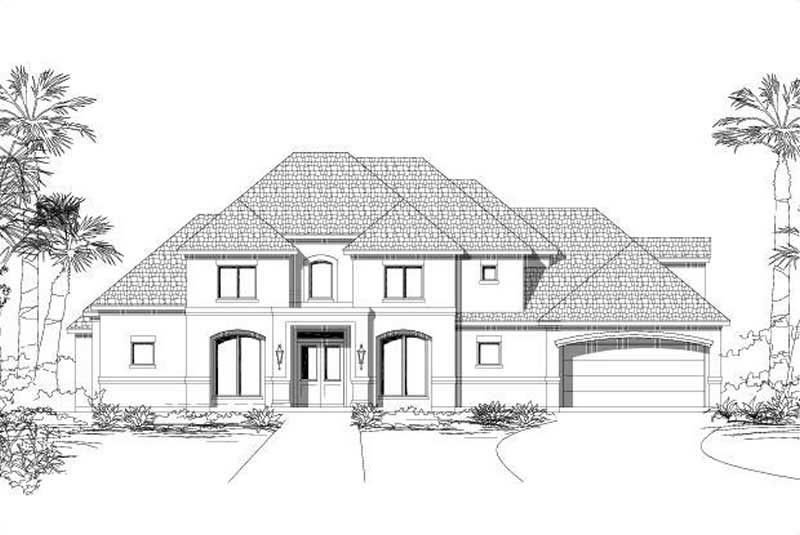 5-Bedroom, 4332 Sq Ft Mediterranean Home Plan - 156-1537 - Main Exterior