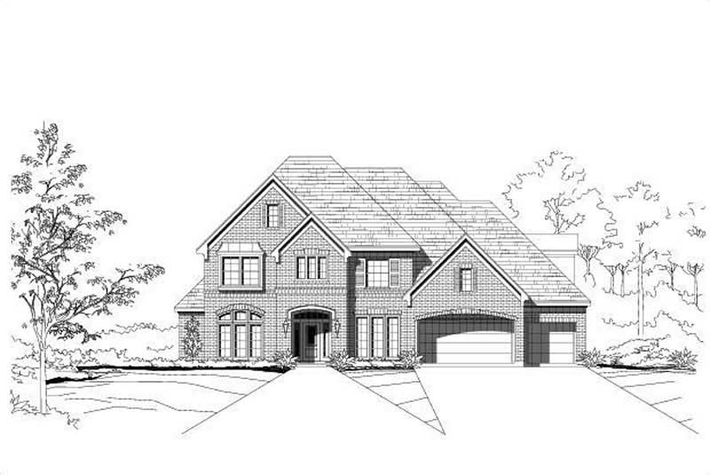 5-Bedroom, 4399 Sq Ft Luxury Home Plan - 156-1544 - Main Exterior