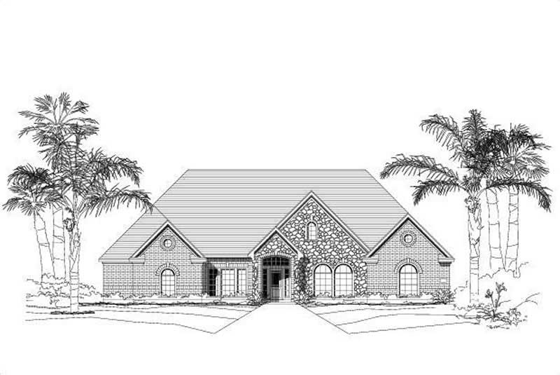 3-Bedroom, 4130 Sq Ft Luxury House Plan - 156-1560 - Front Exterior