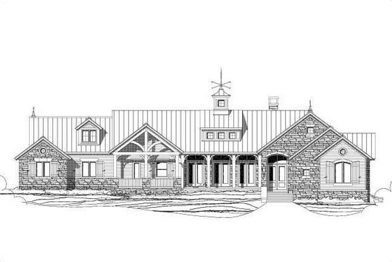 3-Bedroom, 2906 Sq Ft Country Home Plan - 156-1565 - Main Exterior