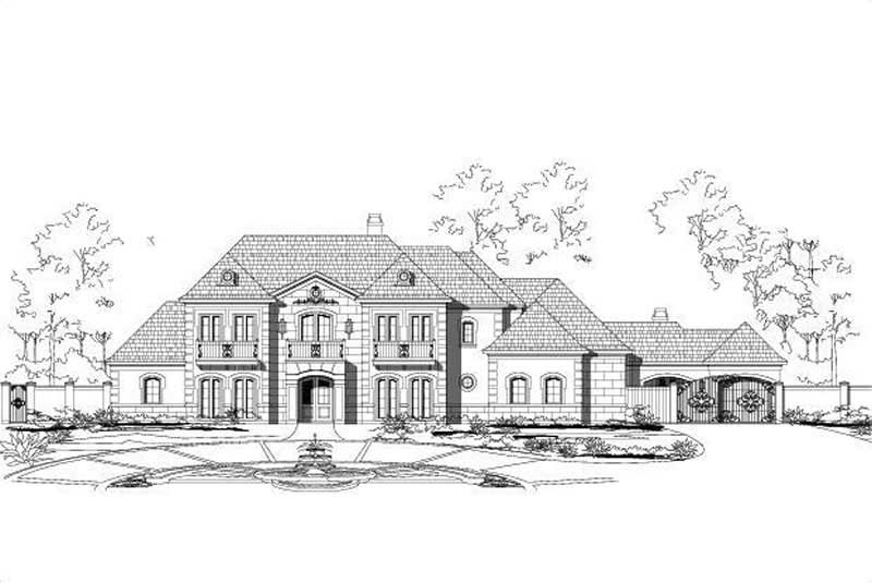 5-Bedroom, 7258 Sq Ft Luxury Home Plan - 156-1570 - Main Exterior