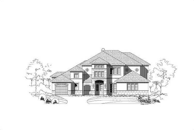 4-Bedroom, 4366 Sq Ft European House Plan - 156-1572 - Front Exterior