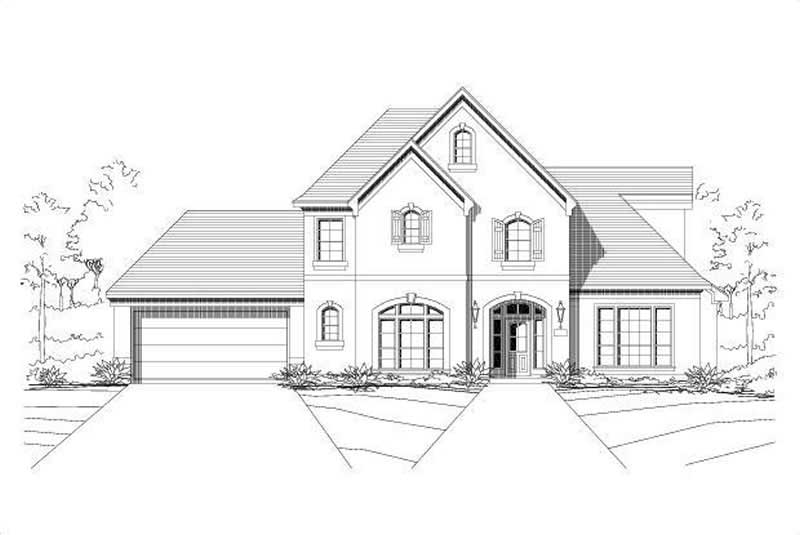 5-Bedroom, 2447 Sq Ft Country House Plan - 156-1583 - Front Exterior
