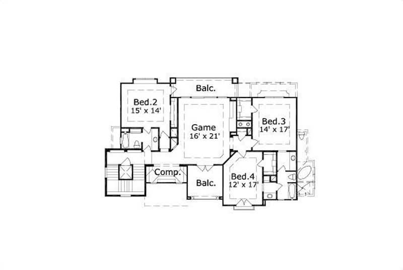 SECOND LEVEL FLOOR PLAN