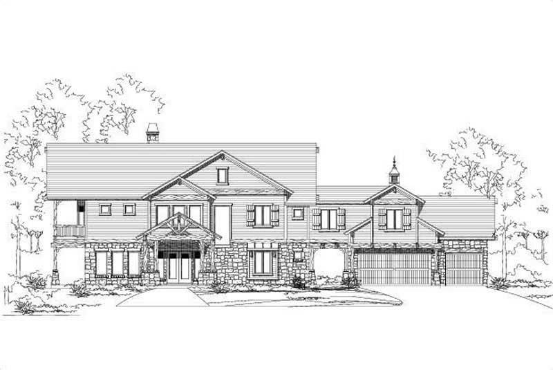 4-Bedroom, 3608 Sq Ft Country Home Plan - 156-1612 - Main Exterior