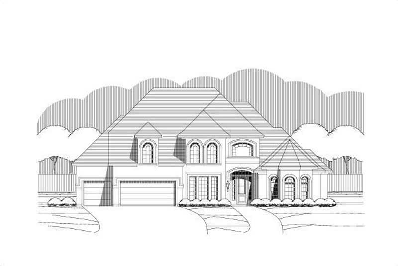 5-Bedroom, 4064 Sq Ft Mediterranean Home Plan - 156-1645 - Main Exterior