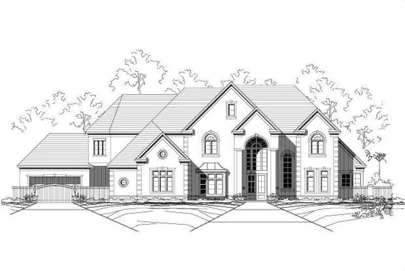 4-Bedroom, 7202 Sq Ft Luxury Home Plan - 156-1662 - Main Exterior