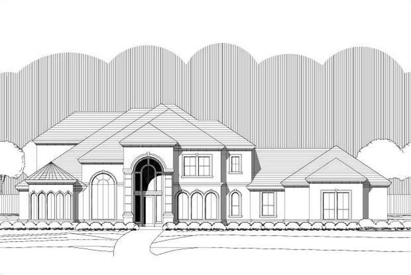 3-Bedroom, 4505 Sq Ft Contemporary House Plan - 156-1666 - Front Exterior
