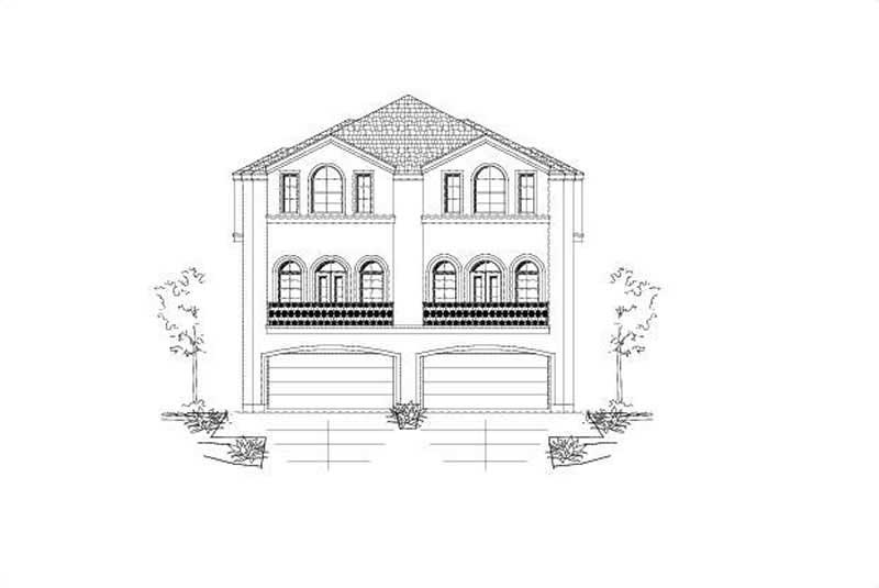 3-Bedroom, 3197 Sq Ft Multi-Unit Home Plan - 156-1675 - Main Exterior