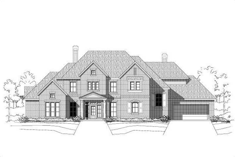 4-Bedroom, 4656 Sq Ft Luxury Home Plan - 156-1691 - Main Exterior