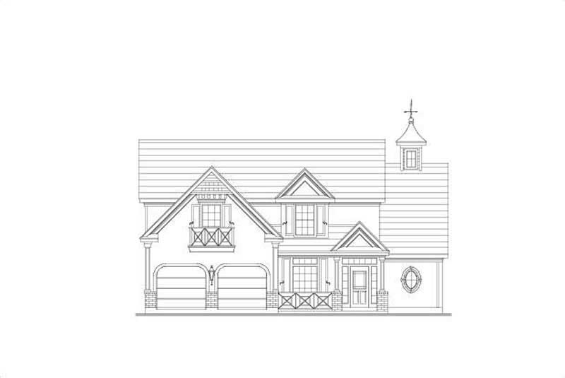 4-Bedroom, 2601 Sq Ft Traditional Home Plan - 156-1704 - Main Exterior