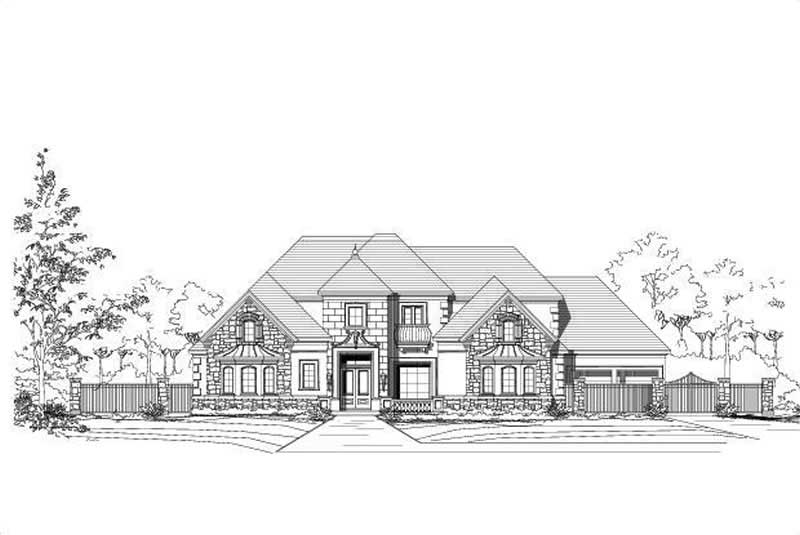 4-Bedroom, 6101 Sq Ft Country House Plan - 156-1710 - Front Exterior