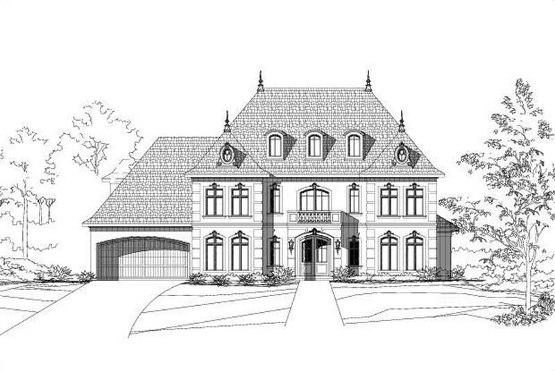 5-Bedroom, 4646 Sq Ft European Home Plan - 156-1713 - Main Exterior