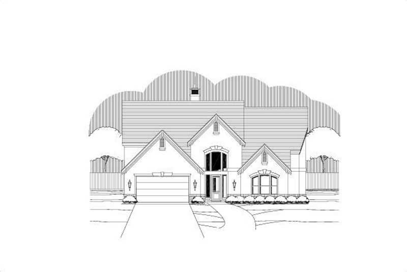 5-Bedroom, 6724 Sq Ft French Home Plan - 156-1726 - Main Exterior